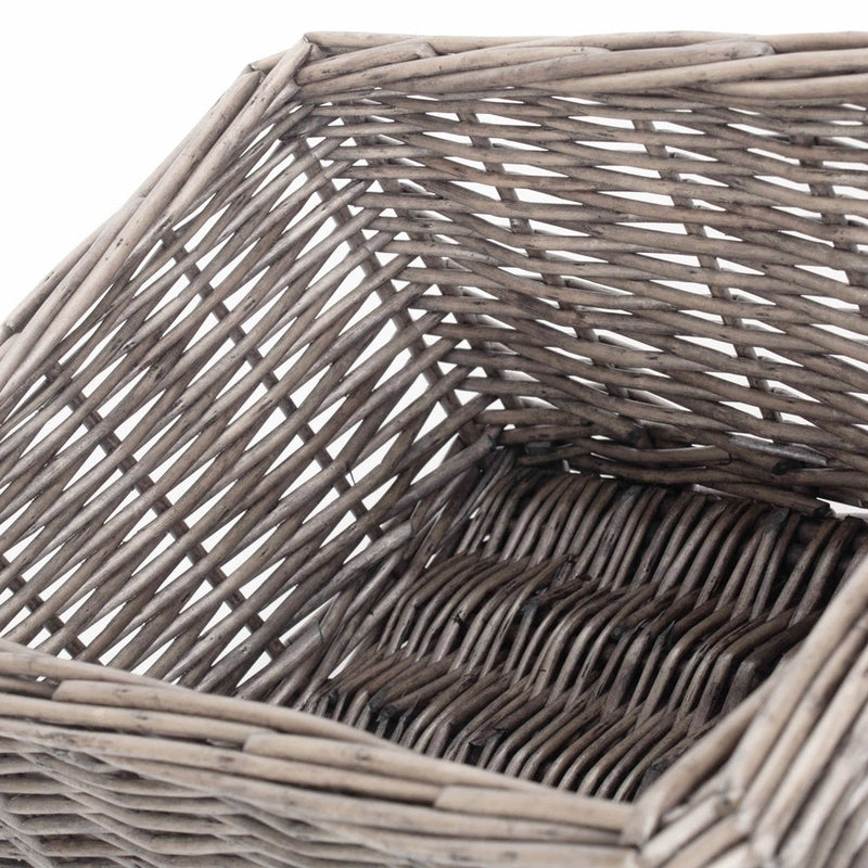 The Willow Basket Antique Wash Finish Wicker Tray