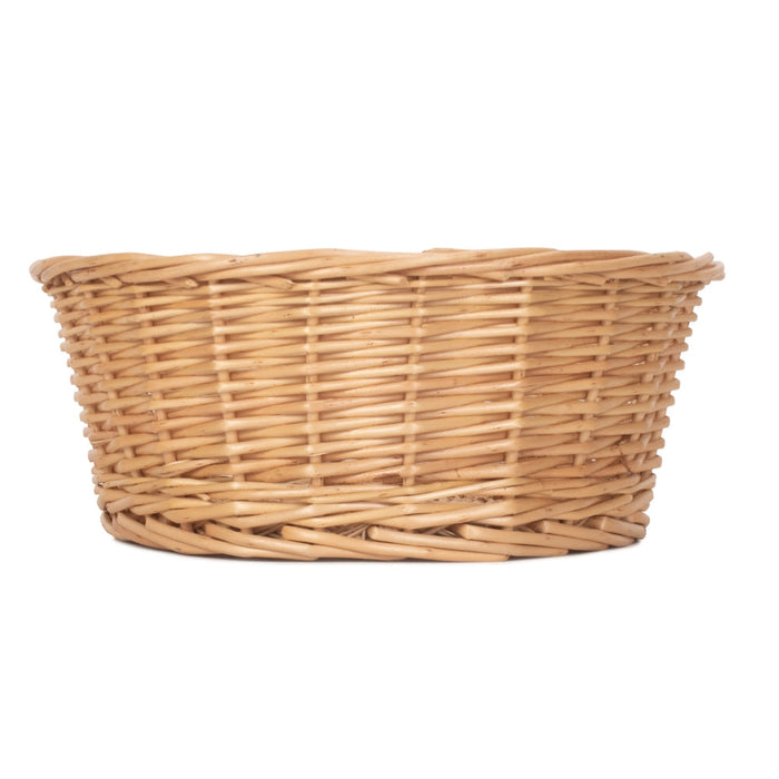 24cm Round Buff Willow Tapered Wicker Tray