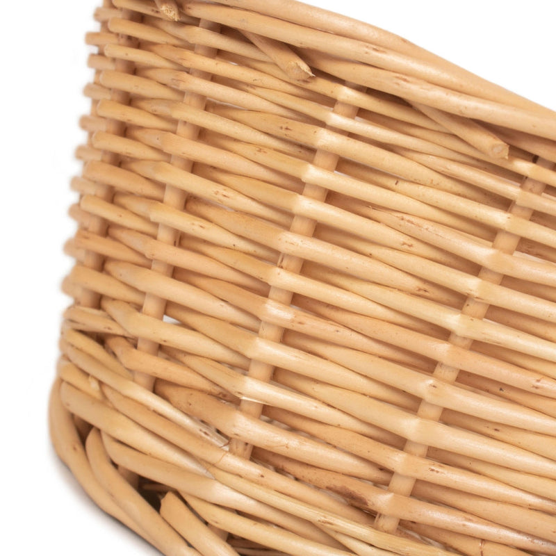 24cm Round Buff Willow Tapered Wicker Tray