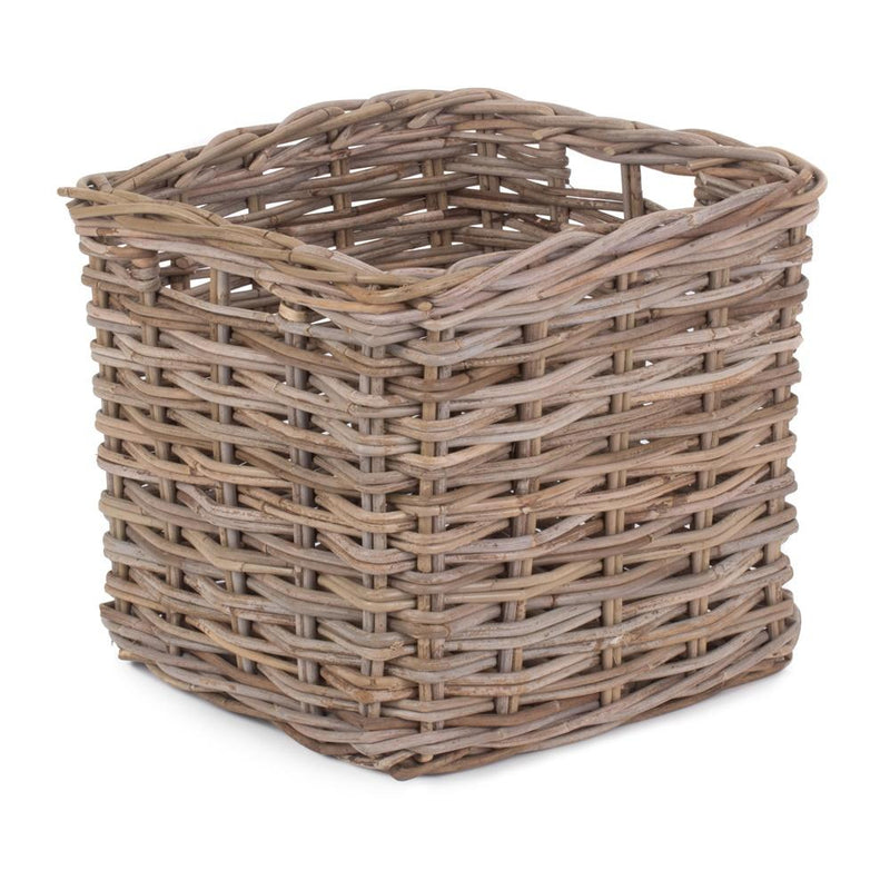 Square Kubu Grey Rattan Storage Basket