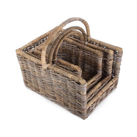 The Willow Basket Kubu Grey Rattan Open Ended Log Basket