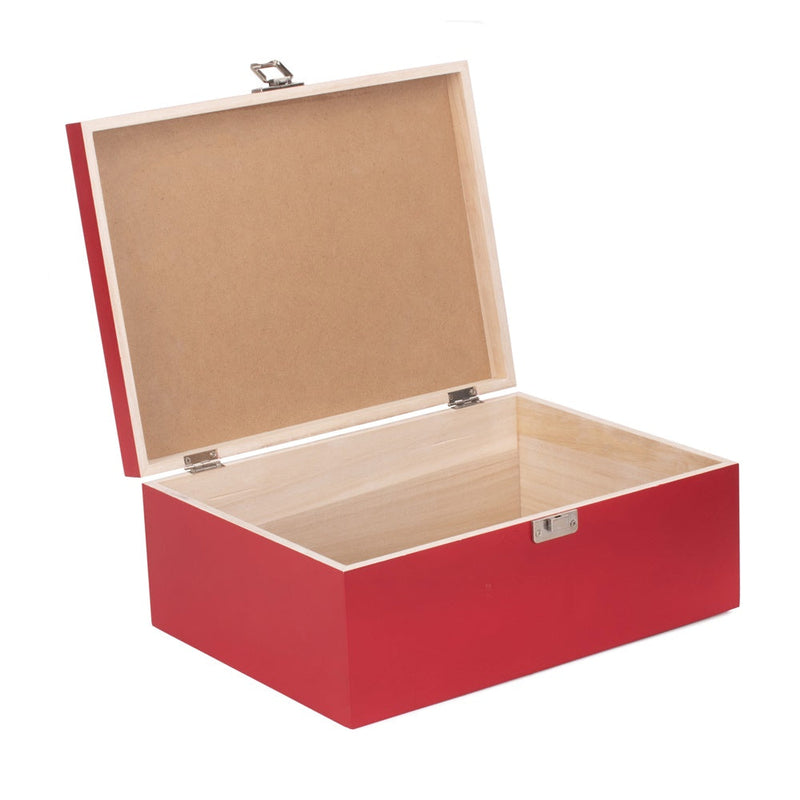 The Willow Basket Red Wooden Storage Box