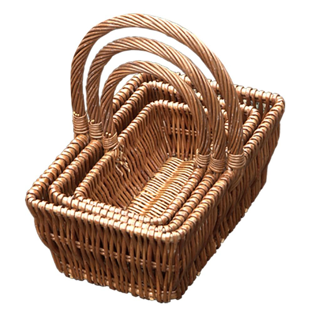 Set of 3 Rectangular Gift Shopping Baskets