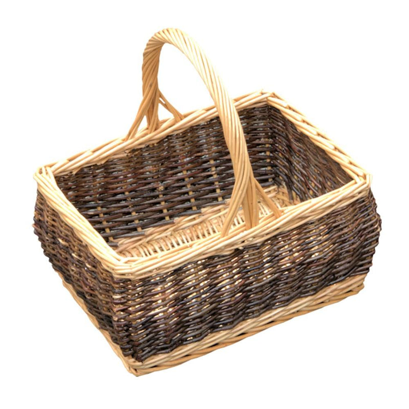 The Willow Basket Rustic Rectangular Shopping Basket