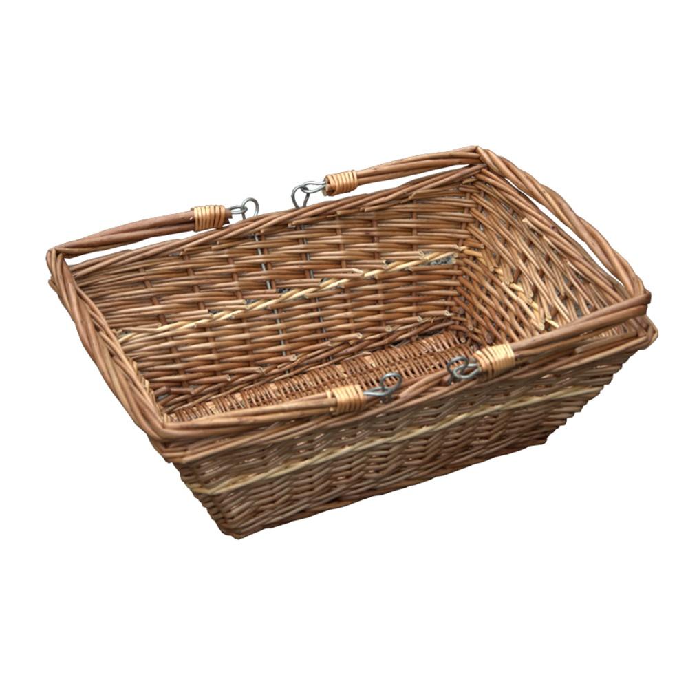 The Willow Basket Rectangular Market Shopping Basket