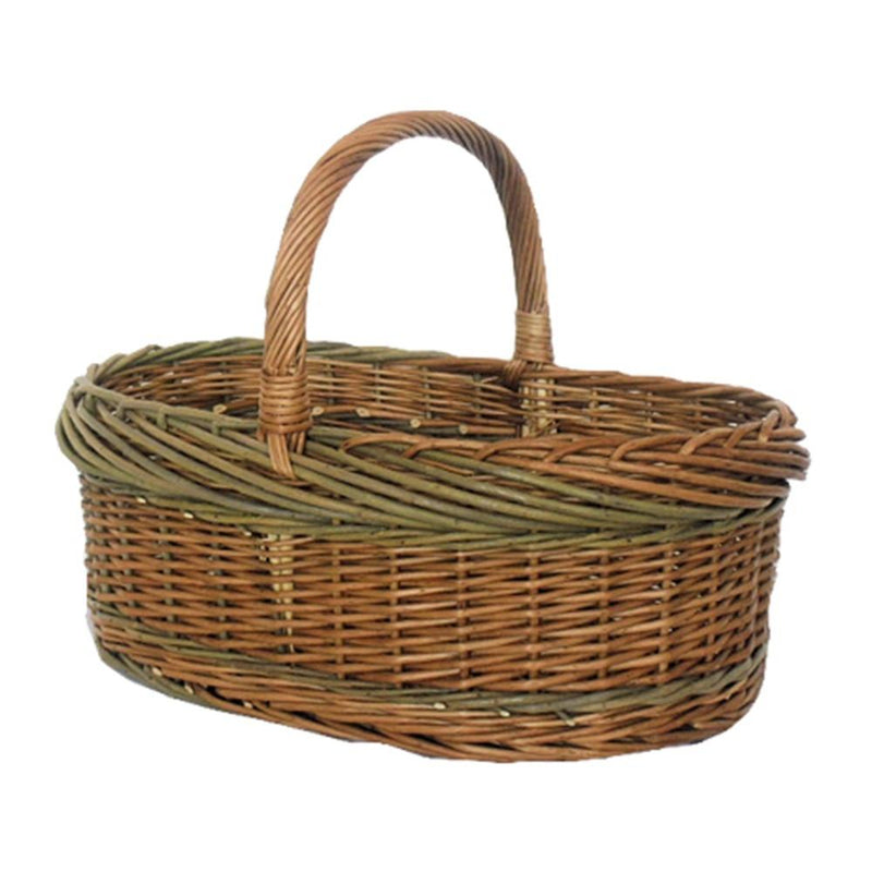 The Willow Basket Green Willow Norfolk Shopping Basket
