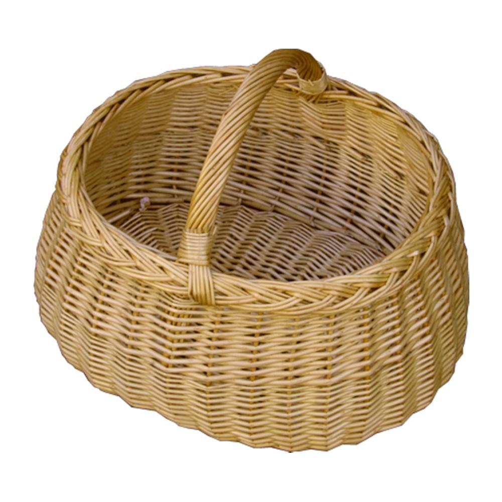 Deluxe Wicker Car Shopping Basket