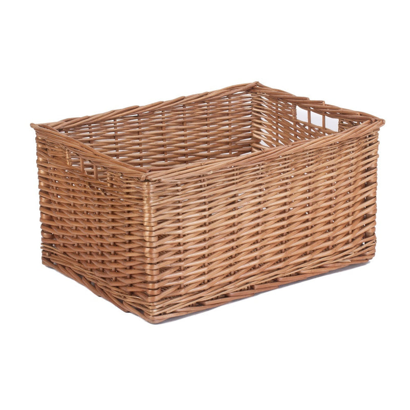 Double Steamed Cube Wicker Storage Basket - The Basket Company