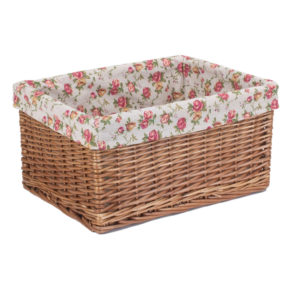 The Willow Basket Double Steamed Garden Rose Willow Storage Baskets