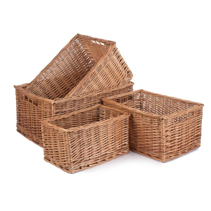 The Willow Basket Double Steamed Wicker Storage Basket