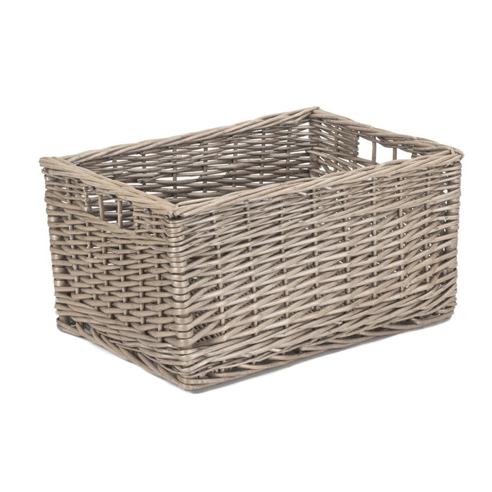 The Willow Basket Antique Wash Wicker Storage Basket