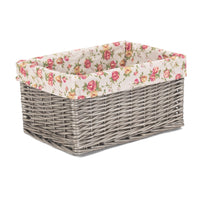 The Willow Basket Antique Wash Garden Rose Willow Storage Baskets