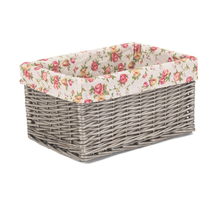 The Willow Basket Antique Wash Garden Rose Willow Storage Baskets