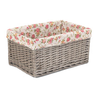 The Willow Basket Antique Wash Garden Rose Willow Storage Baskets