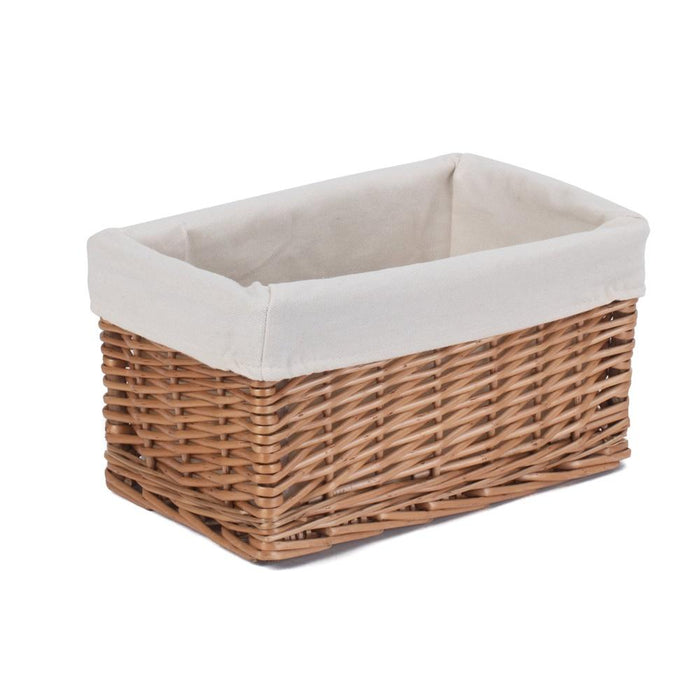 The Willow Basket Cotton Lined Double Steamed Storage Wicker Basket