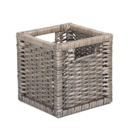 The Willow Basket Wooden Framed Split Willow Storage Basket