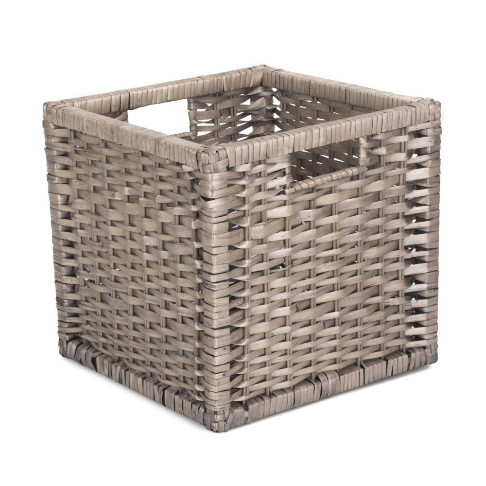 The Willow Basket Wooden Framed Split Willow Storage Basket