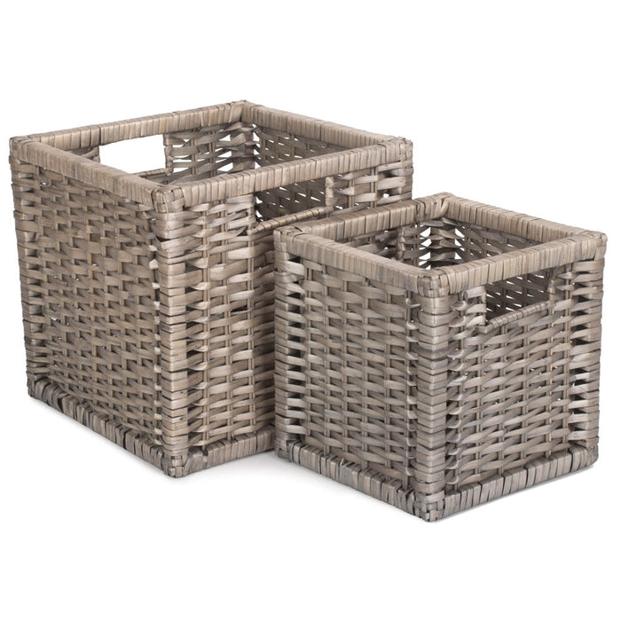 The Willow Basket Wooden Framed Split Willow Storage Basket