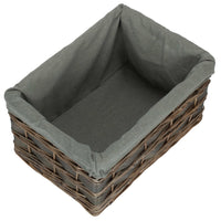 The Willow Basket Grey Scandi Storage Basket With Grey Lining