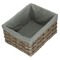 The Willow Basket Grey Scandi Storage Basket With Grey Lining