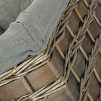The Willow Basket Grey Scandi Storage Basket With Grey Lining