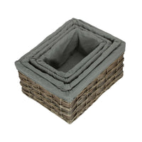 The Willow Basket Grey Scandi Storage Basket With Grey Lining
