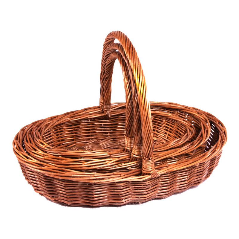 The Willow Basket Set of 3 Harrogate Garden Trugs