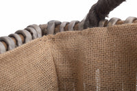 The Willow Basket Grey Rectangular Wicker Log Basket