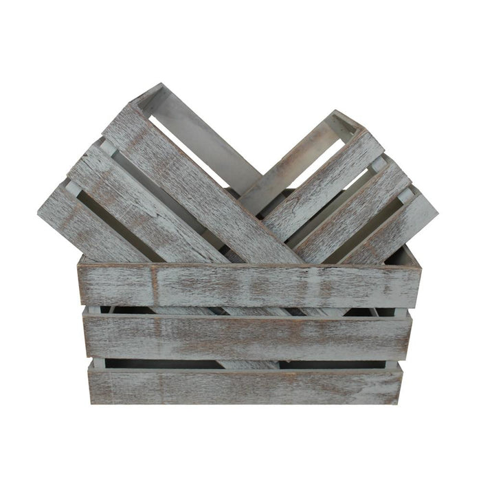 The Willow Basket Vintage Slatted Wooden Crate