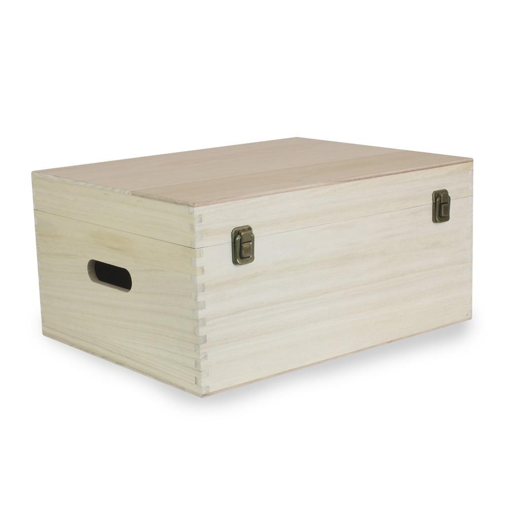 The Willow Basket 40cm Wooden Bottle Carrier Box