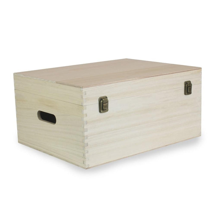 The Willow Basket 40cm Wooden Bottle Carrier Box