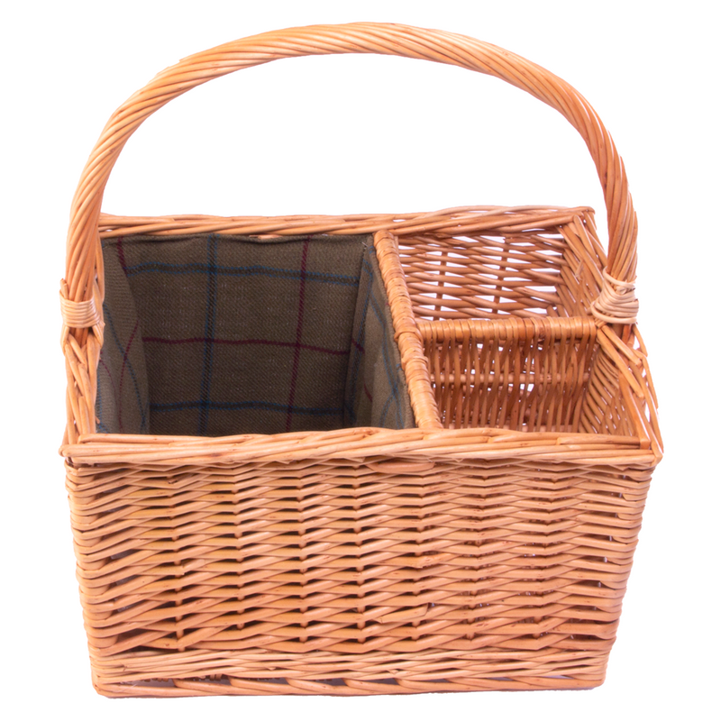 The Willow Basket 2 Bottle with Lining Picnic Basket