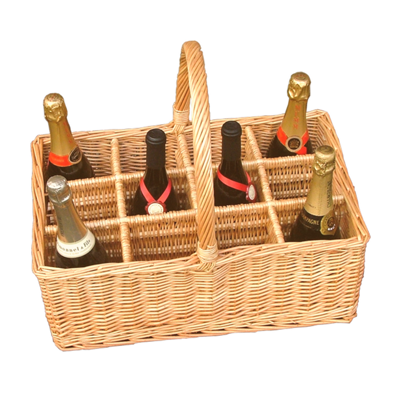 12 Bottle Wicker Basket