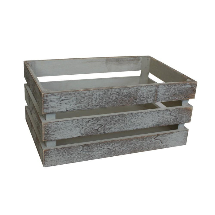 The Willow Basket Vintage Slatted Wooden Crate