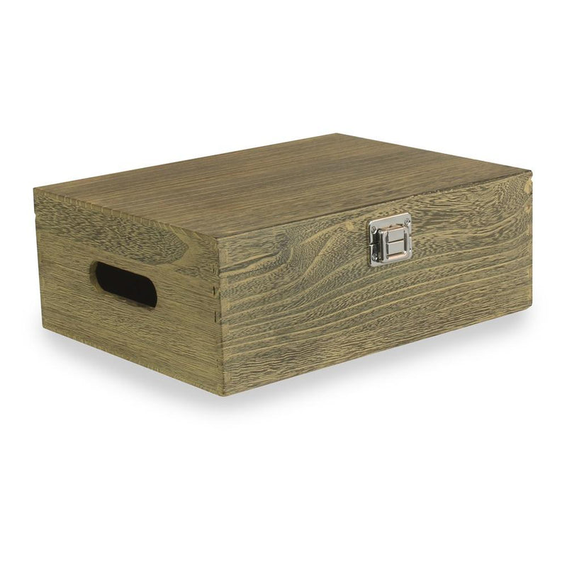 The Willow Basket 30cm Oak Effect Wooden Box