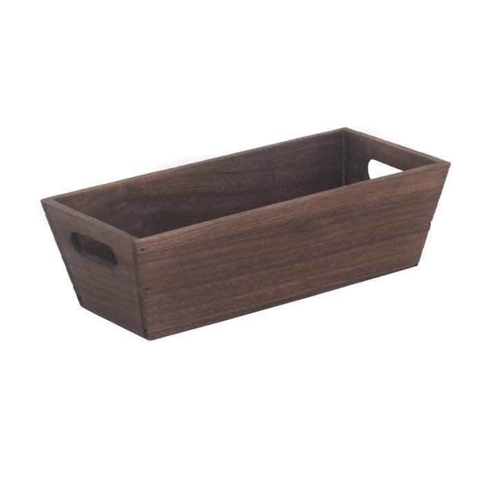 The Willow Basket Dark Wooden Packing Trough