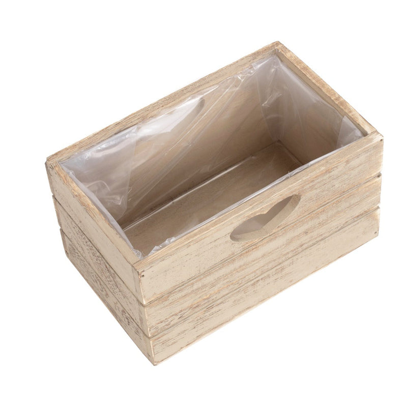 Oak Effect Wooden Planter with Plastic Lining