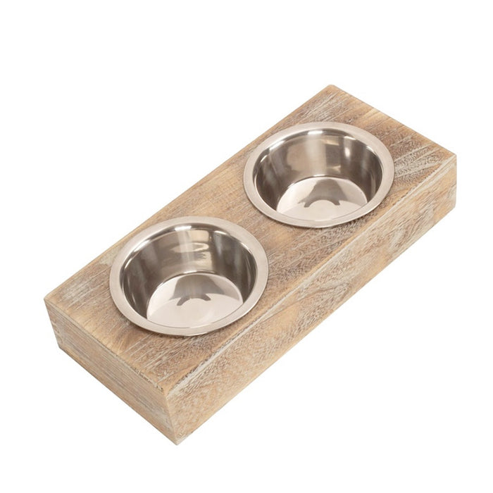 The Willow Basket Wooden Dog Feeding Station