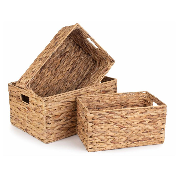The Willow Basket Water Hyacinth Rectangular Storage Basket