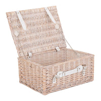 The Willow Basket Wicker 41cm White Hamper