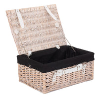 The Willow Basket Wicker 41cm White Hamper