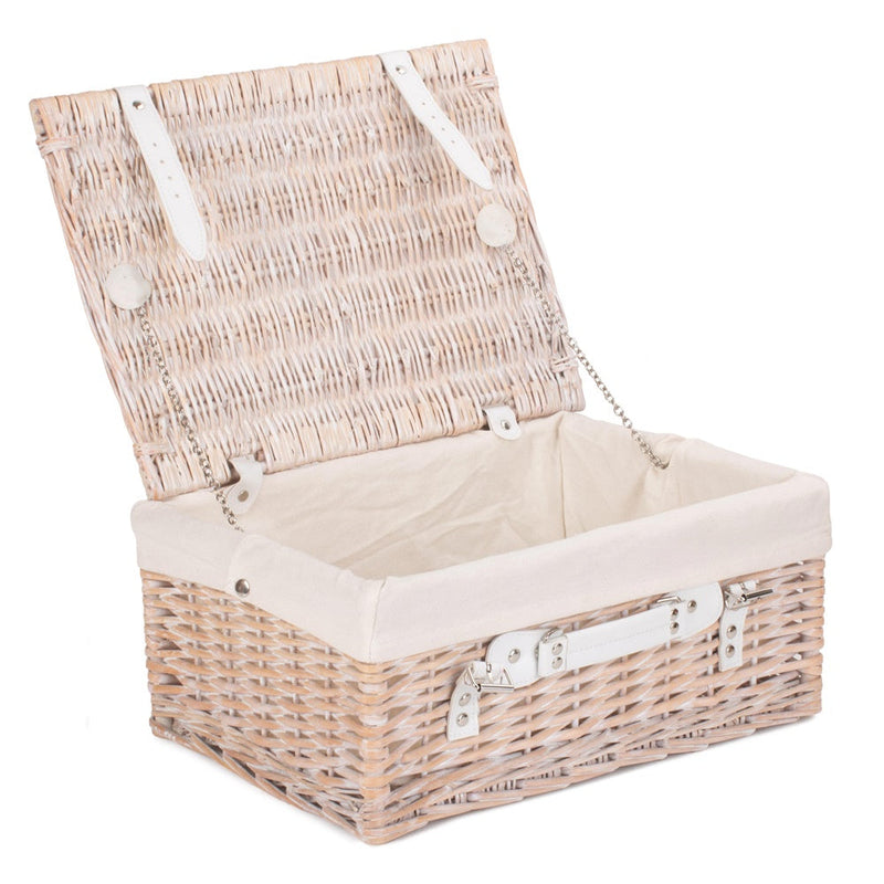 The Willow Basket Wicker 41cm White Hamper