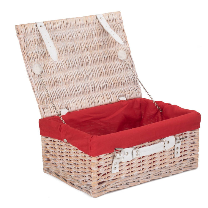 The Willow Basket Wicker 41cm White Hamper