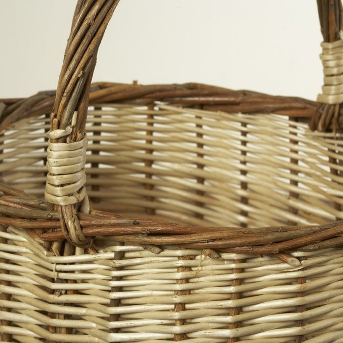 The Willow Basket Two Tone Mini Wicker Shopper Basket