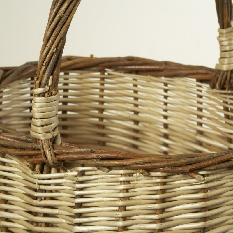 The Willow Basket Two Tone Mini Wicker Shopper Basket