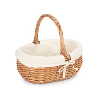 Deluxe Wicker Shopping Basket With White Lining