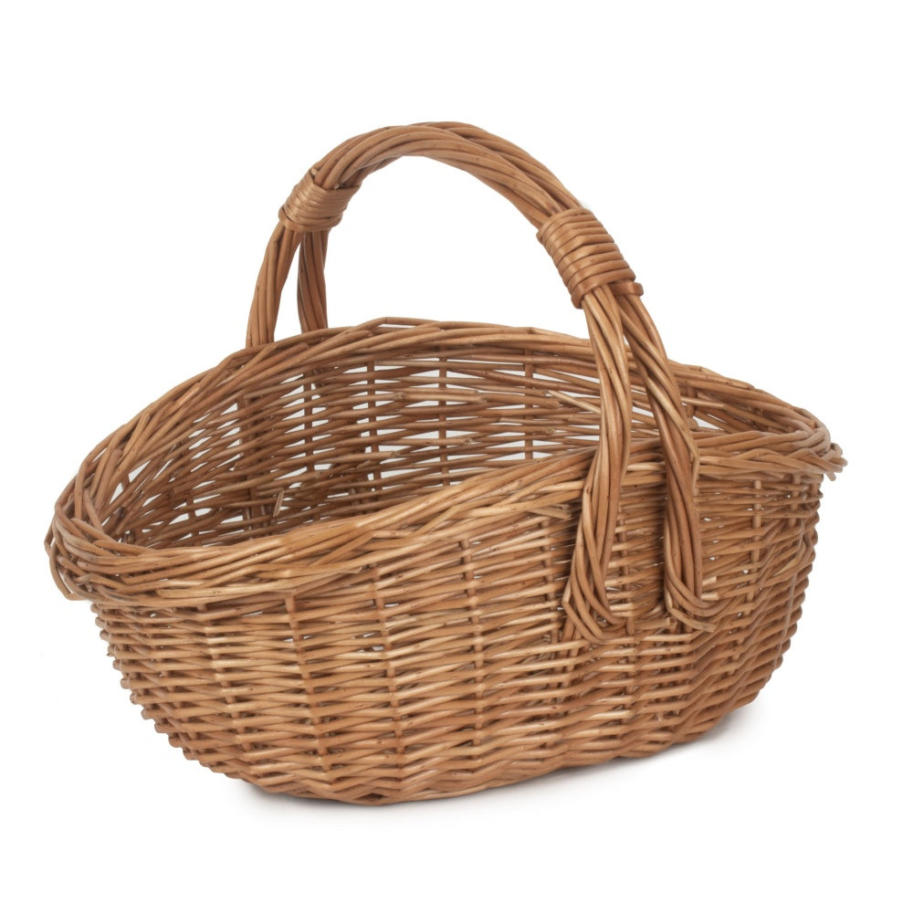 The Willow Basket Traditional Cookery Wicker Shopper Basket