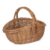 The Willow Basket Traditional Cookery Wicker Shopper Basket
