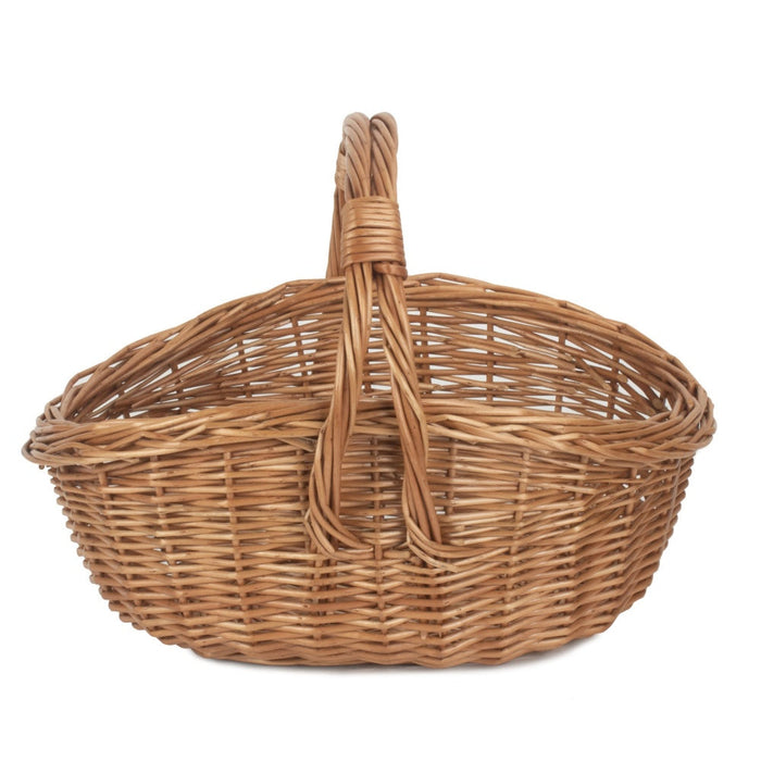 The Willow Basket Traditional Cookery Wicker Shopper Basket