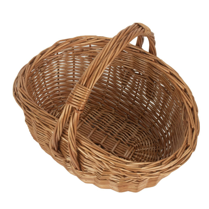 The Willow Basket Traditional Cookery Wicker Shopper Basket